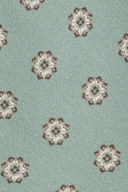 Green macro fancy silk tie - Made in Italy