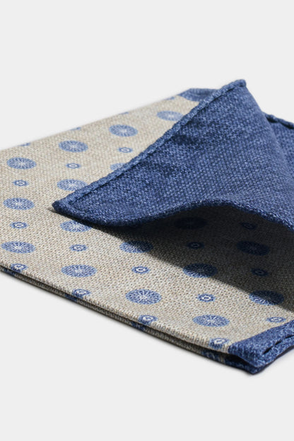 Grey fancy pocket square - Made in Italy