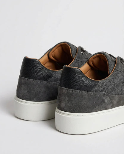 Grey flannel sneakers - Made in Italy