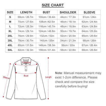 Camisa Polo Masculina Plus Size de Manga Longa com Estampa de Plumeria (Estilo Havaiano) e Design de Tatuagem Polinésia/Samoana