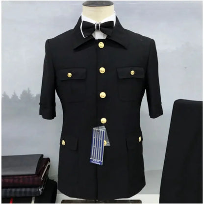 Conjunto de Terno Masculino Estilo Safári Marrom (2 Peças): Blazer de Verão Manga Curta e Calça – Ideal para Casamentos, Noivos, Festas e Eventos – Modelagem Regular Fit