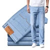 Calça Jeans Masculina Plus Size de Alta Elasticidade, Corte Reto e Largo, Cintura Média-Alta (Atacado)