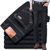 Calça Jeans Masculina Plus Size de Alta Elasticidade, Corte Reto e Largo, Cintura Média-Alta (Atacado)