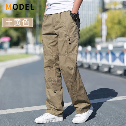 Calças de carga masculinas verão primavera algodão trabalho wear novo em tamanho grande 6xl casual escalada joggers sweatpants hombre outono