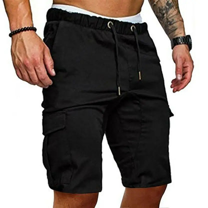 Calções casuais dos homens verão carga shorts ginásio esporte correndo treino calças de carga jogger cordão sólido jogging shorts