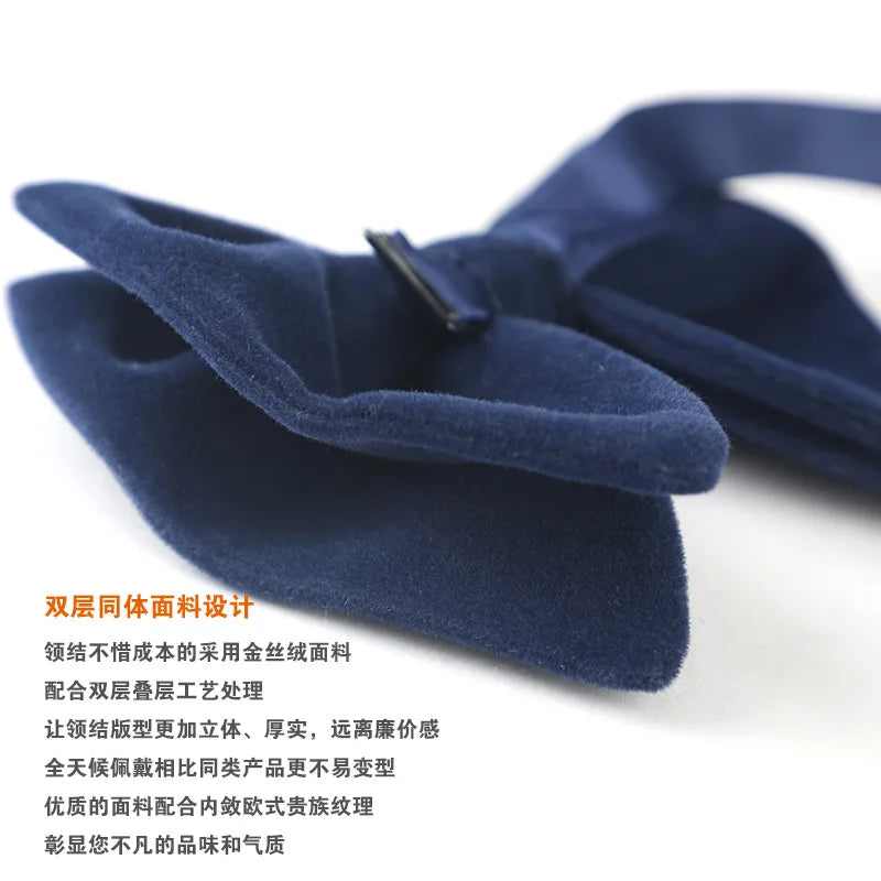Nova chegada dos homens laços laços cor sólida gravata ajuste veludo gravata noivo/padrinhos/melhor homem/festa de casamento cravat ld1