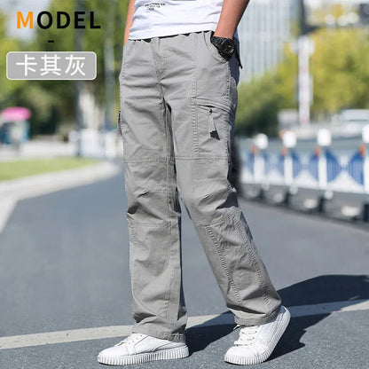Calças de carga masculinas verão primavera algodão trabalho wear novo em tamanho grande 6xl casual escalada joggers sweatpants hombre outono