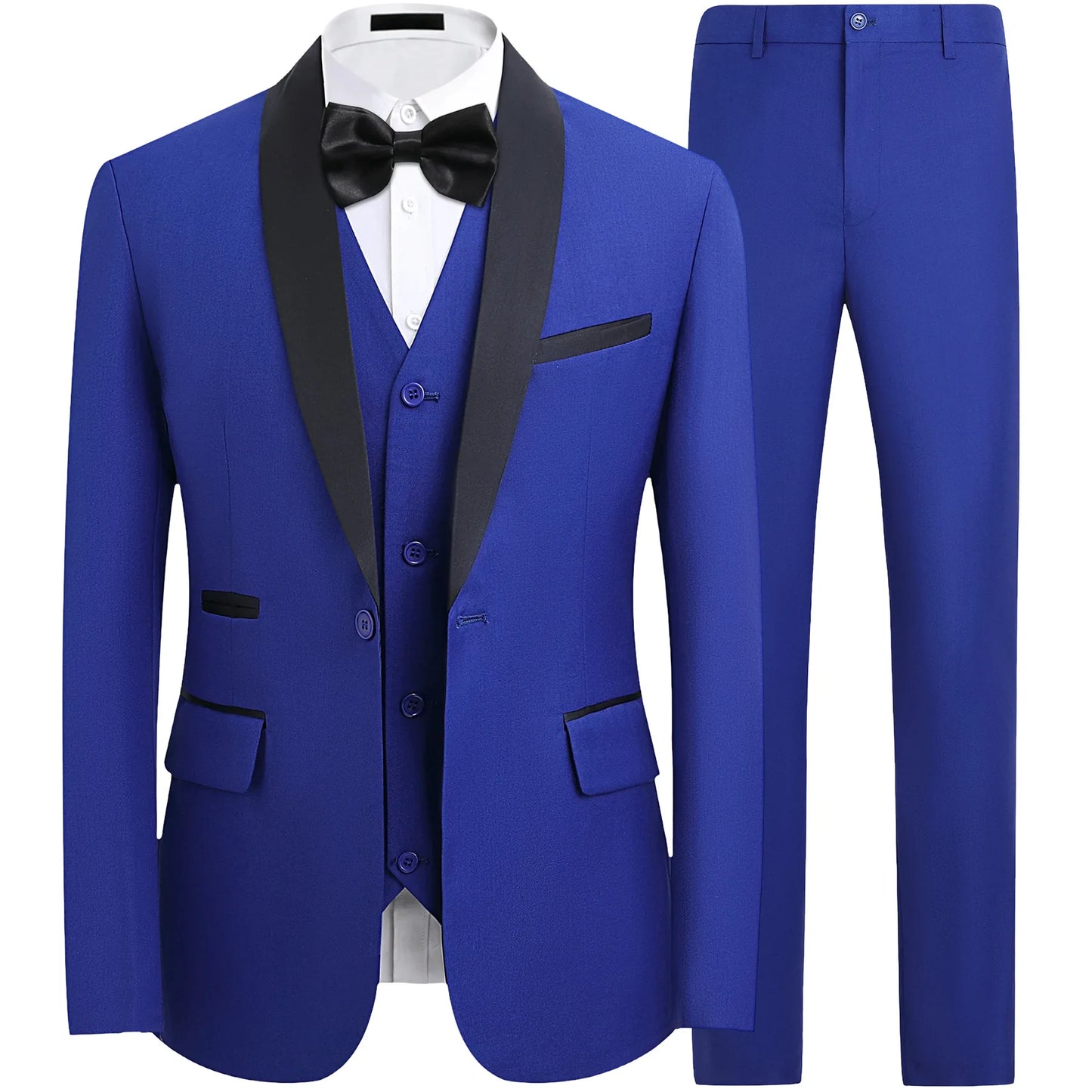 Suit Set Mens Korean-style Slim-fit Groom Wedding Dress Business Formal Three-piece