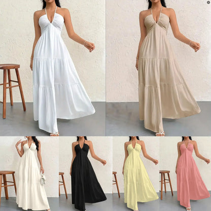 BR6703 Vestido Longo Feminino Estilo Boho – Decote em V Profundo, Ombros à Mostra, Cintura Alta e Cinto – Ideal para Casamentos e Festivais (Campeão de Vendas)