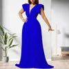 Macacão Feminino Plus Size de Verão, Elegante, Liso e com Decote em V
