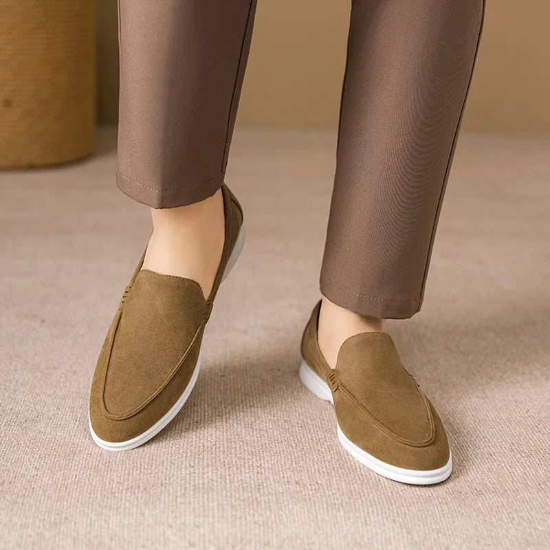 Mocassins Masculinos Estilo Beckham para Verão – Casual, Sem Cadarço (Slip-on), Confortáveis para Dirigir, Cabedal em Lona, Resistentes, Disponíveis em Tamanhos Grandes