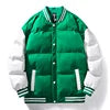 Jaqueta Masculina de Inverno Estilo Varsity/Baseball (Puffer) – Corta-vento, Acolchoada com Algodão e Personalizável com Bordado