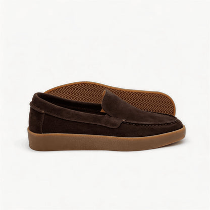 Mocassins masculinos de couro feitos à mão, calçados estilo business casual