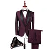 DE0061RV Hot Trend 3-Pieces Single Button Slim Casual Men's Suits and Blazer Sehe Fashion