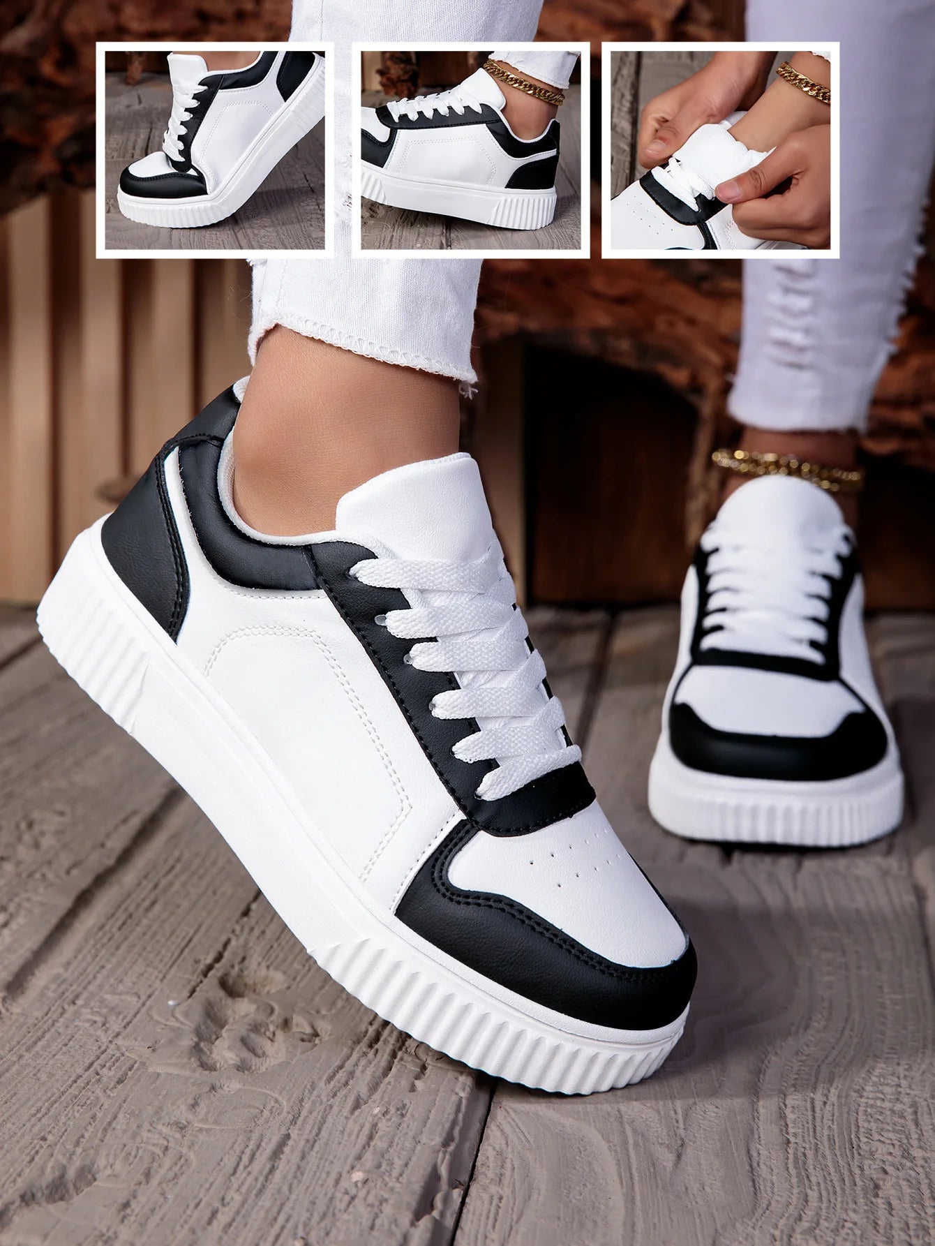 Women Shoes Man Casual Vulcanize Shoe Lace up Women's Flats Sneakers Non Slip Lightweight Comfortable Unisex Sports Outdoor Shoe