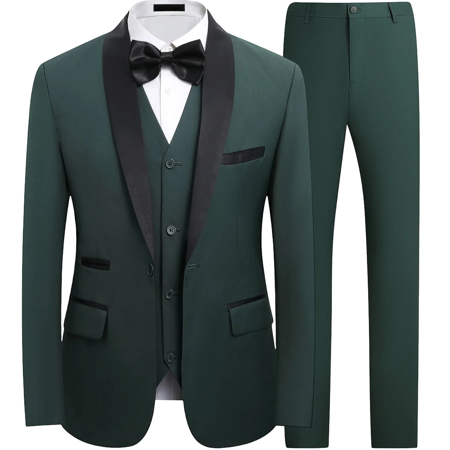 Suit Set Mens Korean-style Slim-fit Groom Wedding Dress Business Formal Three-piece