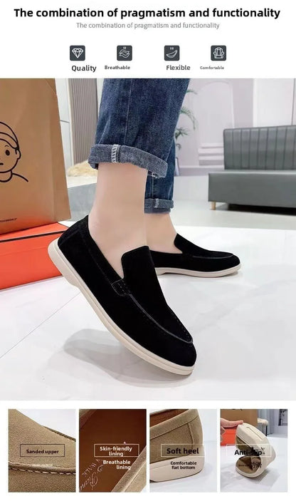Mocassins Masculinos Estilo Beckham para Verão – Casual, Sem Cadarço (Slip-on), Confortáveis para Dirigir, Cabedal em Lona, Resistentes, Disponíveis em Tamanhos Grandes