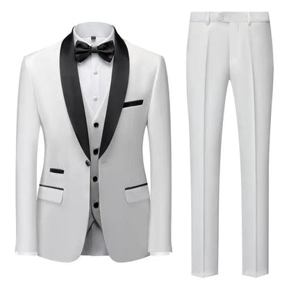 XS-4XL Men's Small Suit Three Piece Casual Wedding Banquet Bridesman and Groom Business Men's Suit