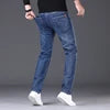 Calça Jeans Masculina Plus Size de Alta Elasticidade, Corte Reto e Largo, Cintura Média-Alta (Atacado)