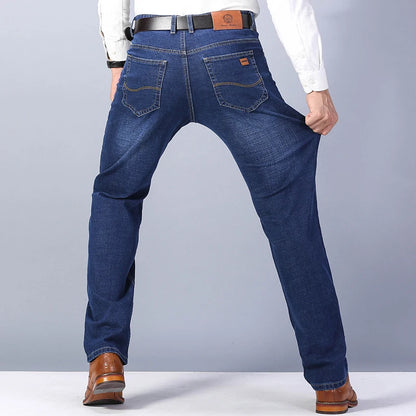 Calça Jeans Masculina Azul Casual Plus Size ANSKTN