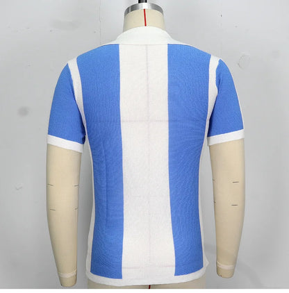 Camisas Polo Masculinas de Verão em Tricô – Estilo Executivo, Formal e Luxuoso (Modelagem Slim)