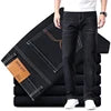 Calça Jeans Masculina Plus Size de Alta Elasticidade, Corte Reto e Largo, Cintura Média-Alta (Atacado)