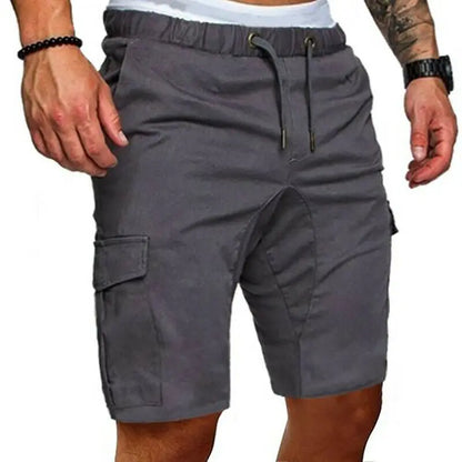 Calções casuais dos homens verão carga shorts ginásio esporte correndo treino calças de carga jogger cordão sólido jogging shorts