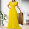 Macacão Feminino Plus Size de Verão, Elegante, Liso e com Decote em V