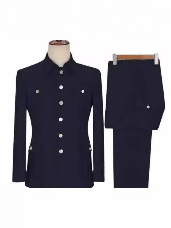 Conjunto de Terno Masculino (Atacado): Túnica e Calça Slim Fit – 2 Peças para Casamento na Praia ou Eventos Formais (Smoking de Manga Curta, Tamanhos XS-5XL)