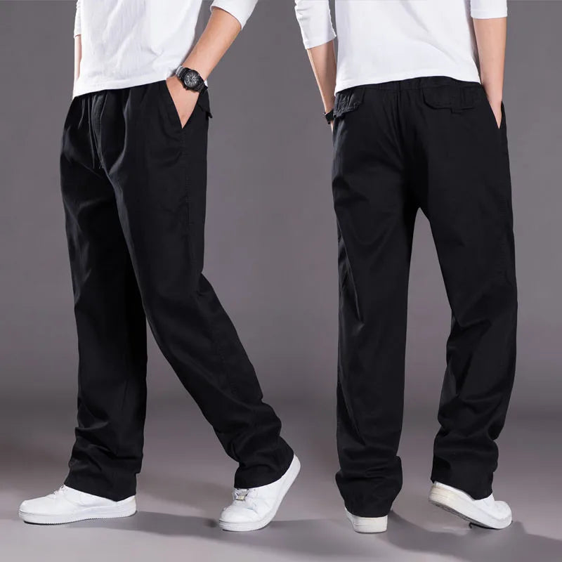Calças de carga masculinas verão primavera algodão trabalho wear novo em tamanho grande 6xl casual escalada joggers sweatpants hombre outono