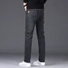 Calça Jeans Masculina Plus Size de Alta Elasticidade, Corte Reto e Largo, Cintura Média-Alta (Atacado)