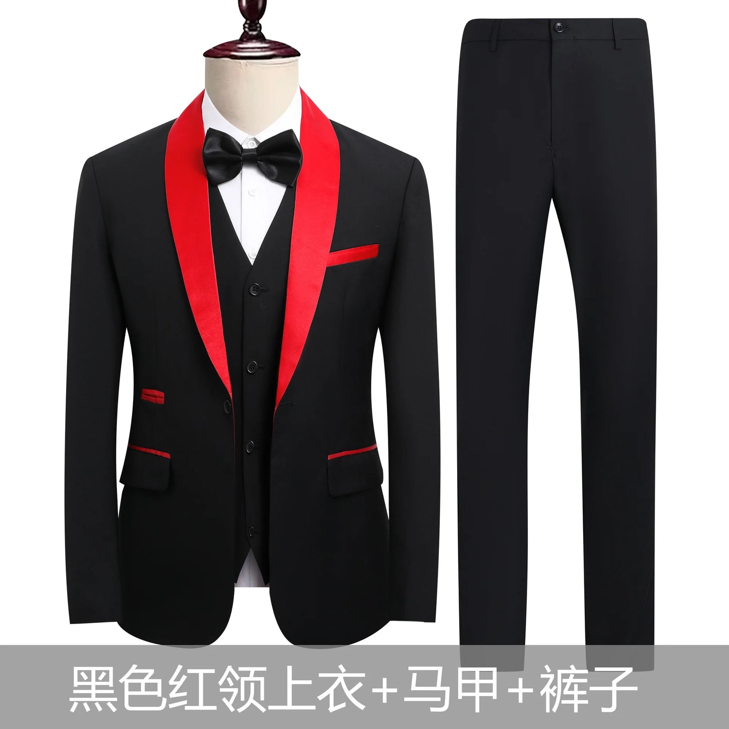 Shengqiu Aristocratic 2025 Summer Wedding Suit Groom High-end Business Casual Men's Slim-fit Three-piece