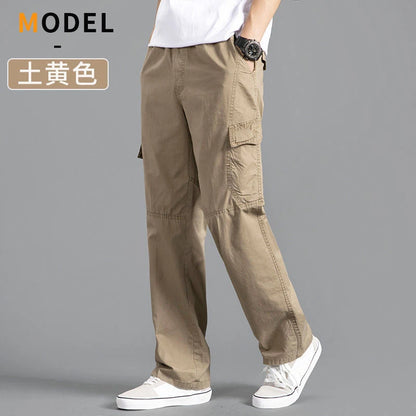 Calças de carga masculinas verão primavera algodão trabalho wear novo em tamanho grande 6xl casual escalada joggers sweatpants hombre outono