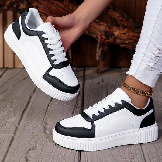 Women Shoes Man Casual Vulcanize Shoe Lace up Women's Flats Sneakers Non Slip Lightweight Comfortable Unisex Sports Outdoor Shoe