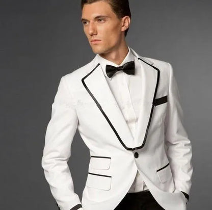 Italian Blazer Sets Luxury Beige Men Suits Classic Style 2 Pieces Business Men Office Wear Suits Sets Casual Party Tuxedos
