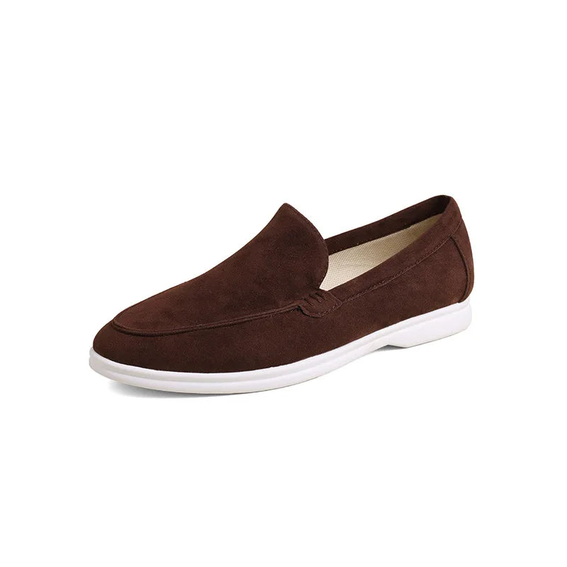 Mocassins Masculinos Estilo Beckham para Verão – Casual, Sem Cadarço (Slip-on), Confortáveis para Dirigir, Cabedal em Lona, Resistentes, Disponíveis em Tamanhos Grandes
