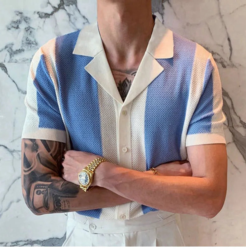 Camisas Polo Masculinas de Verão em Tricô – Estilo Executivo, Formal e Luxuoso (Modelagem Slim)
