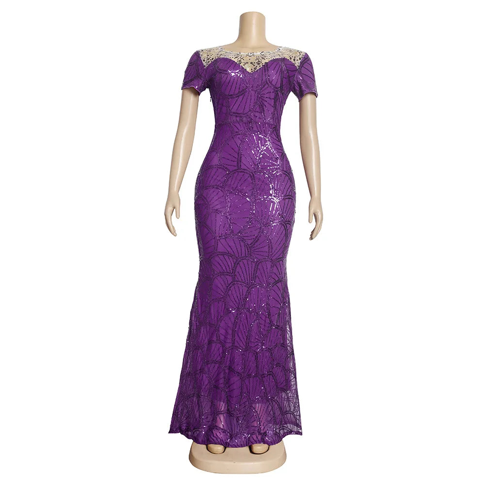 Novos vestidos de festa plus size de alta qualidade, com gola redonda e modelagem ajustada, estilo celebridade.