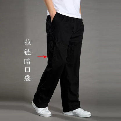 Calças de carga masculinas verão primavera algodão trabalho wear novo em tamanho grande 6xl casual escalada joggers sweatpants hombre outono