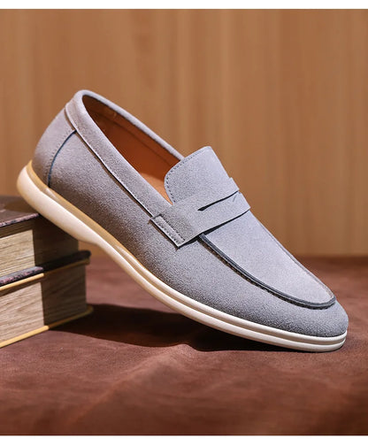Mocassins casuais de luxo da moda para homens, estilo personalizado para caminhada, respiráveis, sem fecho, para todas as estações