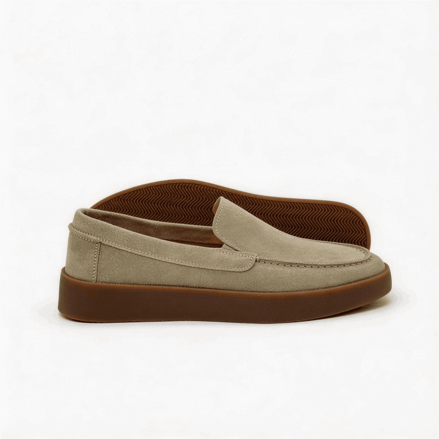 Mocassins masculinos de couro feitos à mão, calçados estilo business casual