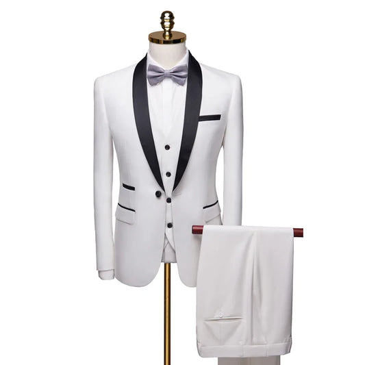 DE0061RV Hot Trend 3-Pieces Single Button Slim Casual Men's Suits and Blazer Sehe Fashion