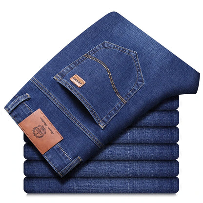 Calça Jeans Masculina Azul Casual Plus Size ANSKTN