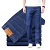 Calça Jeans Masculina Plus Size de Alta Elasticidade, Corte Reto e Largo, Cintura Média-Alta (Atacado)