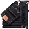 Calça Jeans Masculina Plus Size de Alta Elasticidade, Corte Reto e Largo, Cintura Média-Alta (Atacado)