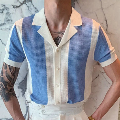 Camisas Polo Masculinas de Verão em Tricô – Estilo Executivo, Formal e Luxuoso (Modelagem Slim)