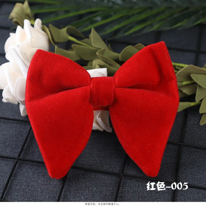 Nova chegada dos homens laços laços cor sólida gravata ajuste veludo gravata noivo/padrinhos/melhor homem/festa de casamento cravat ld1