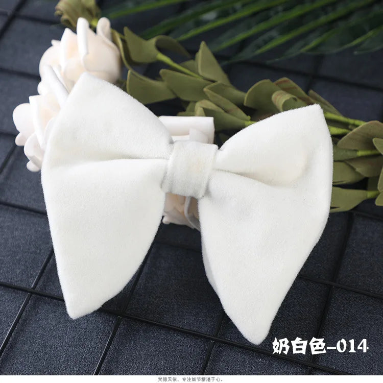 Nova chegada dos homens laços laços cor sólida gravata ajuste veludo gravata noivo/padrinhos/melhor homem/festa de casamento cravat ld1