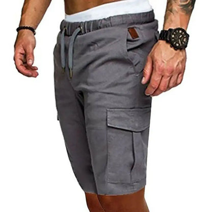 Calções casuais dos homens verão carga shorts ginásio esporte correndo treino calças de carga jogger cordão sólido jogging shorts
