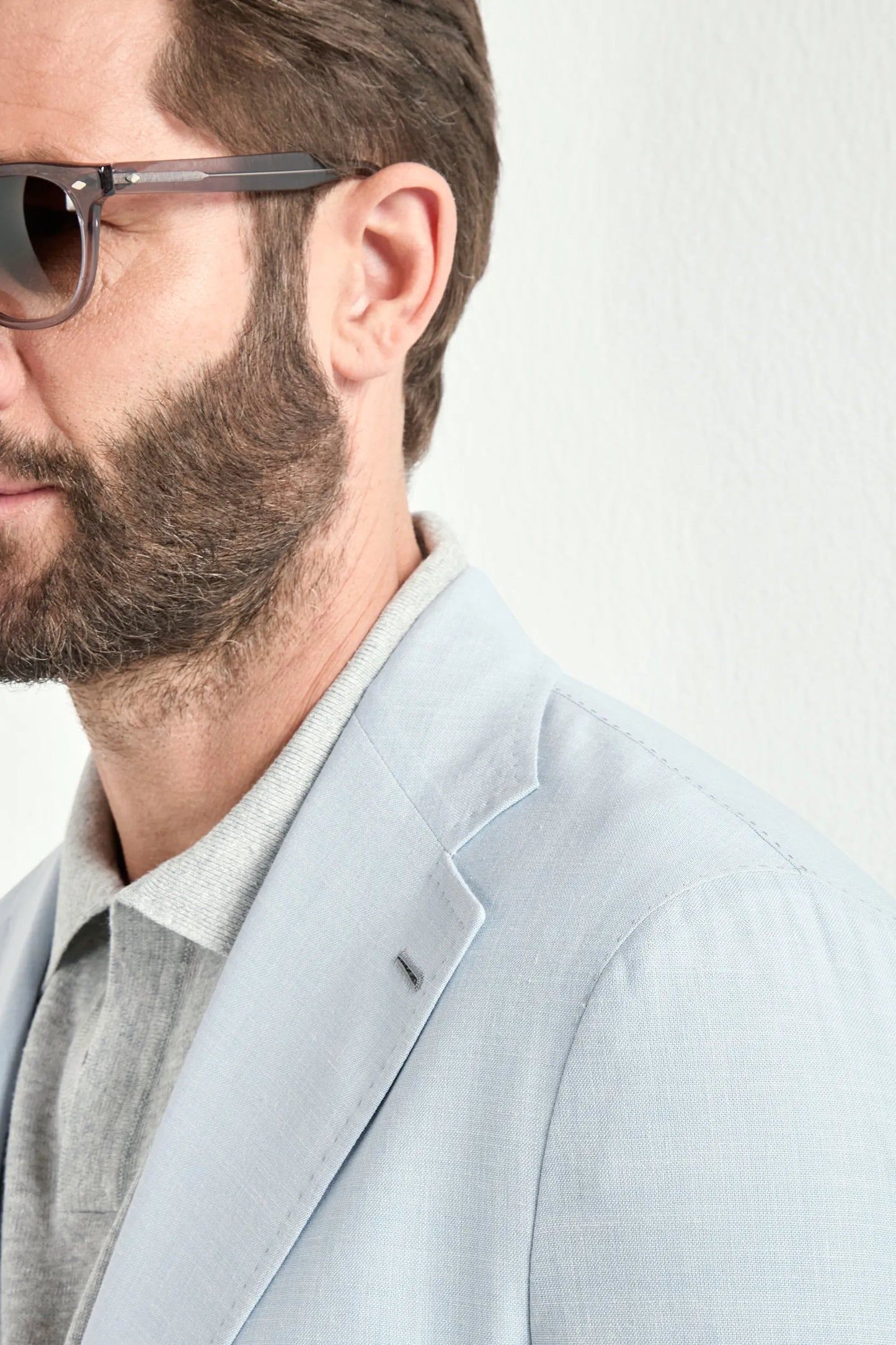 Ice blue Neapolitan jacket - Made in Italy
